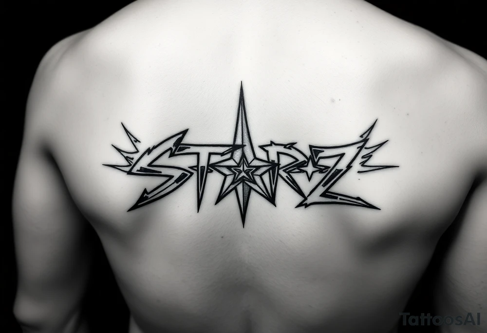 Edgy cybersigilism “Starz” tattoo idea