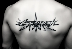 Edgy cybersigilism “Starz” tattoo idea