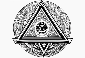 Valhalla fire 
 shield sword stairs 


Sword shield valknut tattoo idea