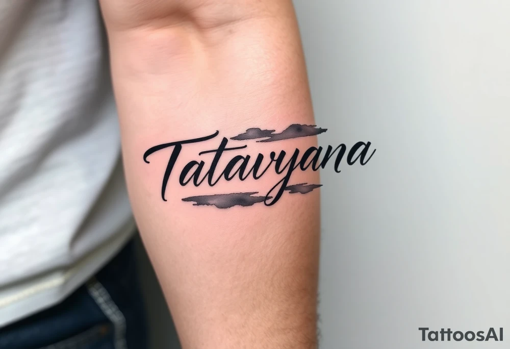 Tatayana name tattoo for a father tattoo idea