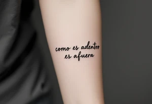 como es adentro es afuera tattoo idea