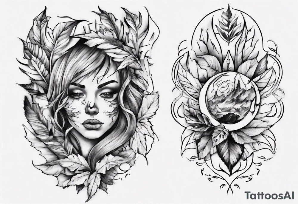 a tattoo that goes good with leafes tattoo idea