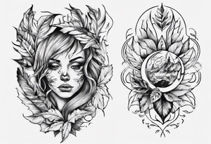a tattoo that goes good with leafes tattoo idea