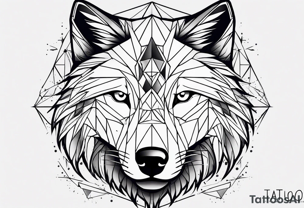 TATUAJE DE LOBO EN EL PECHO tattoo idea