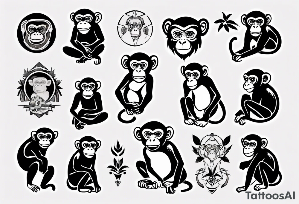 Monkey tattoo idea