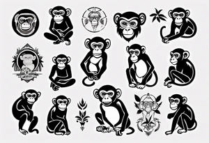 Monkey tattoo idea
