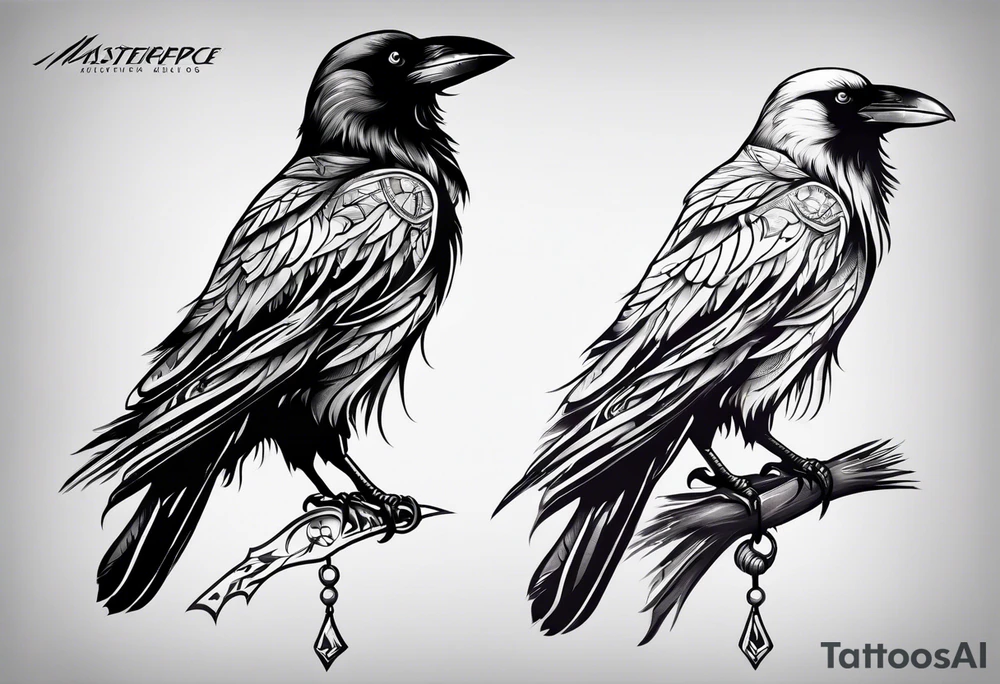 Crow medicine tattoo idea