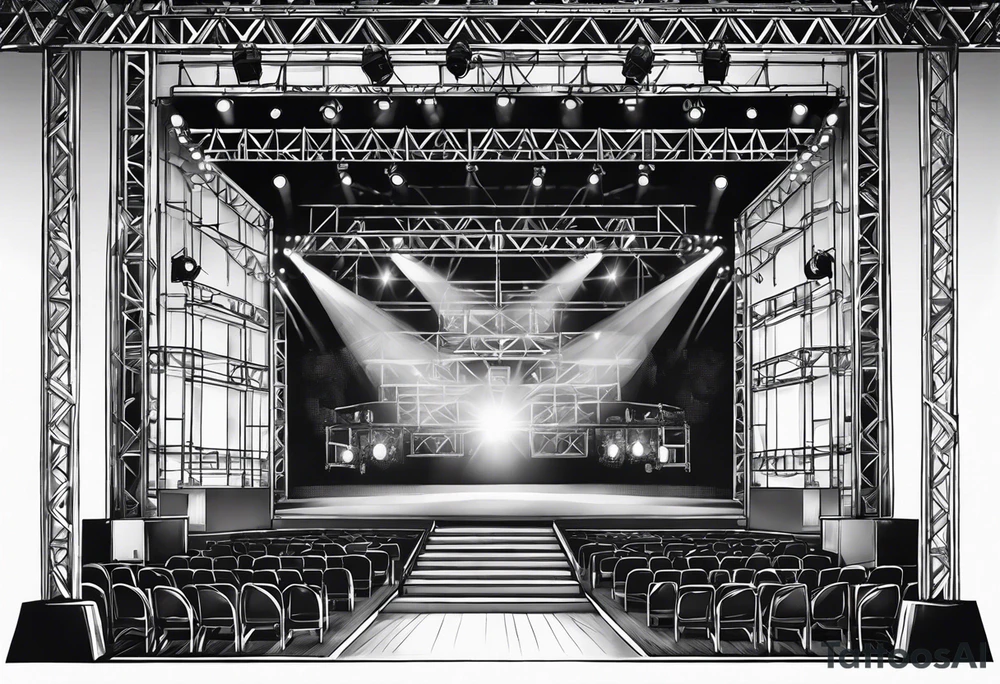Truss, stage, lights, moving head, show tattoo idea