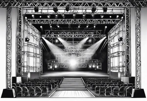 Truss, stage, lights, moving head, show tattoo idea