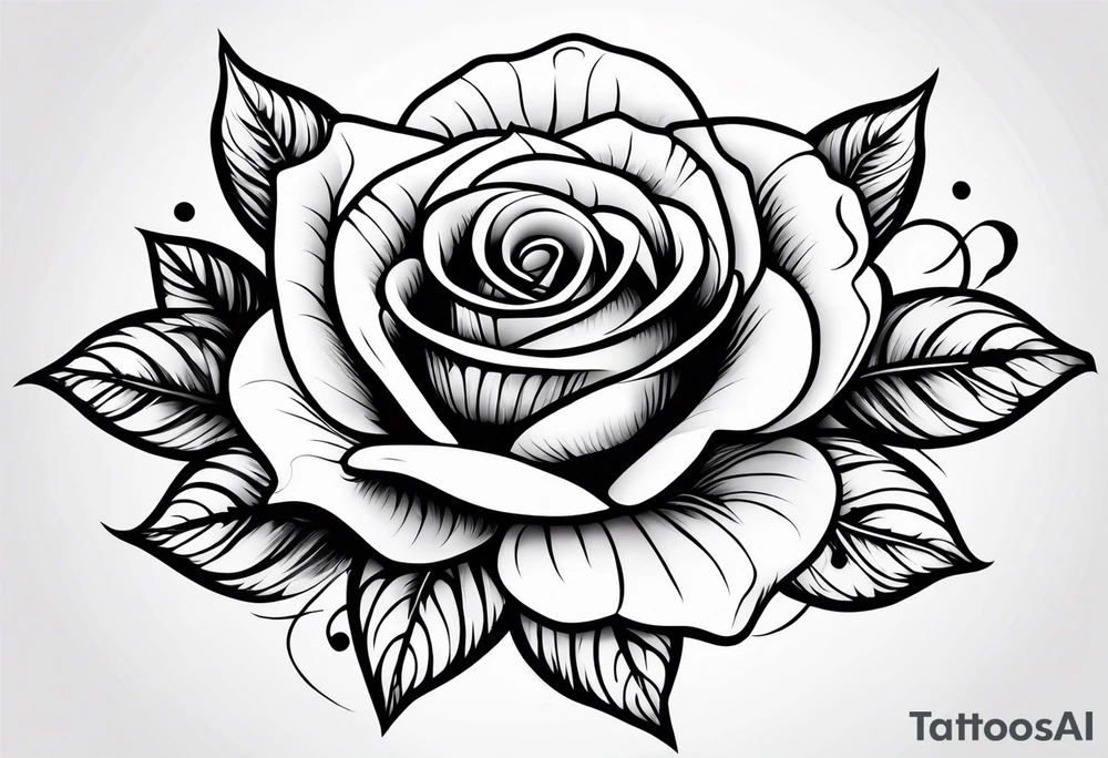 Gothic rose tattoo idea