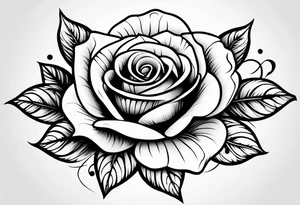 Gothic rose tattoo idea