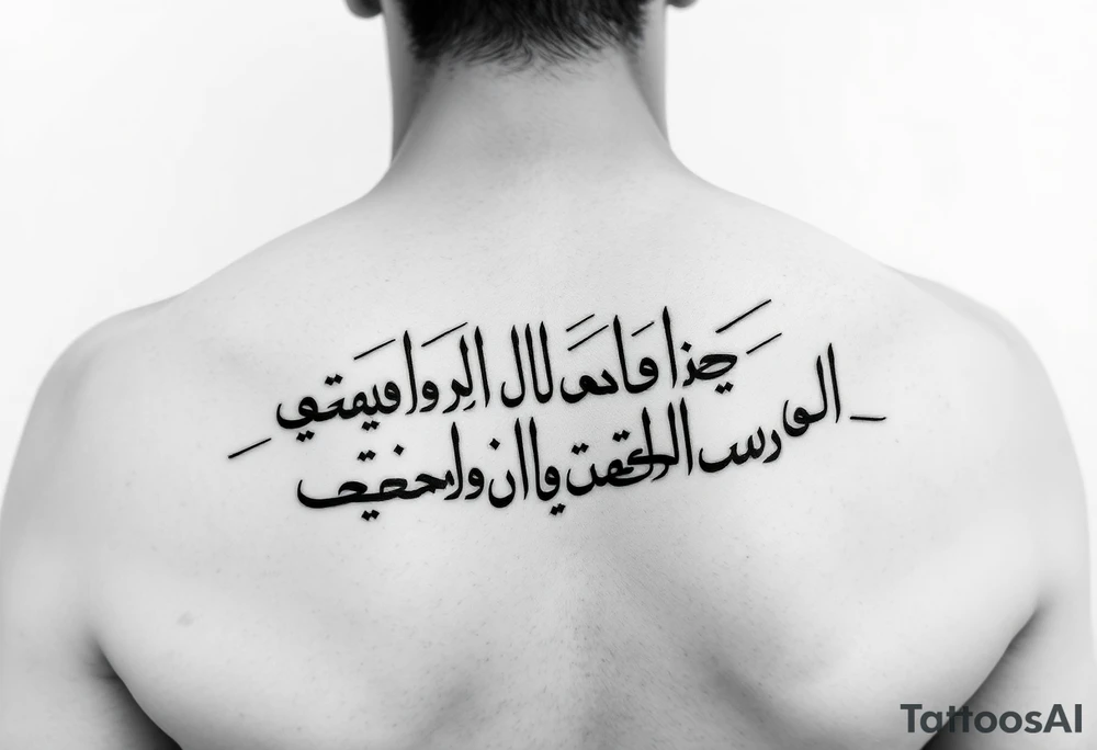 arabic tatto with words tattoo idea