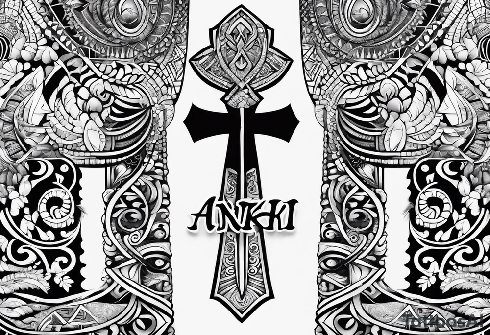 ankh, maori tattoo idea