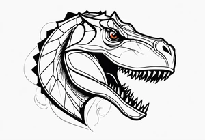 SCARY DINO tattoo idea