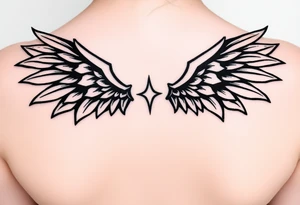 gothic wings small tattoo idea