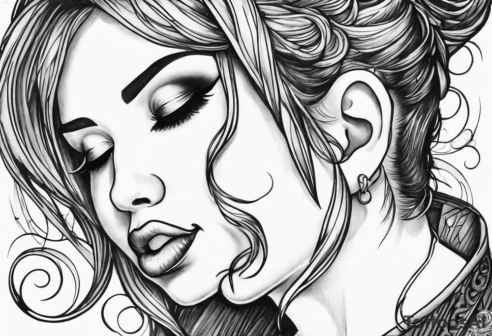 a devil whispering in my ear tattoo idea