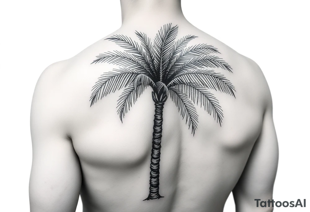 palm tree, arm sleeve tattoo idea