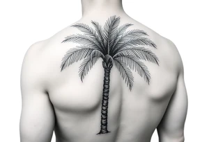 palm tree, arm sleeve tattoo idea