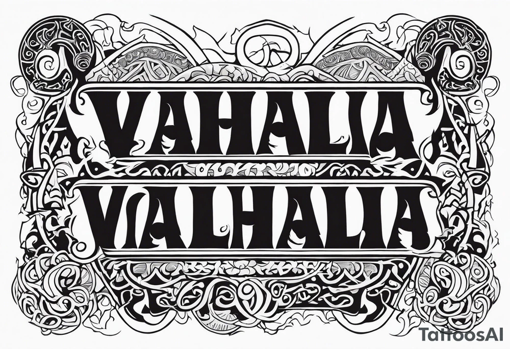 Valhalla viking gods tattoo idea
