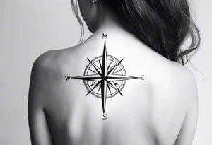 Tattoo along spine Compass 
Long tattoo idea
