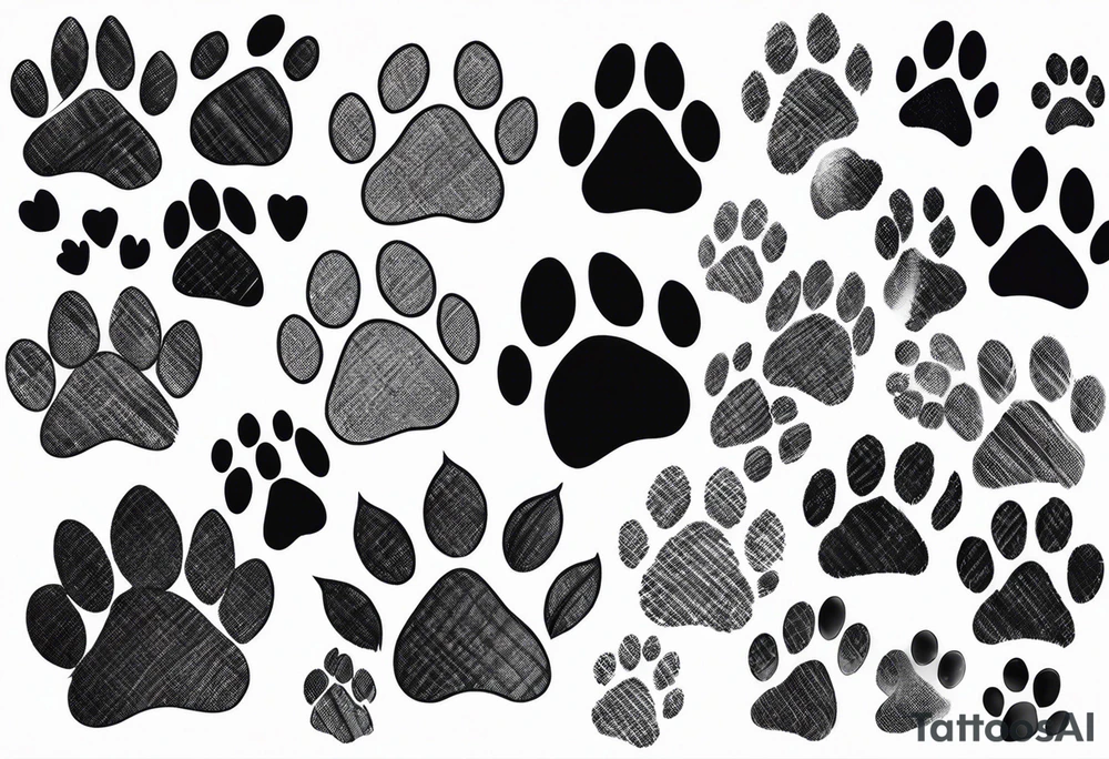 Paw prints tattoo idea