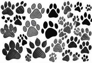 Paw prints tattoo idea