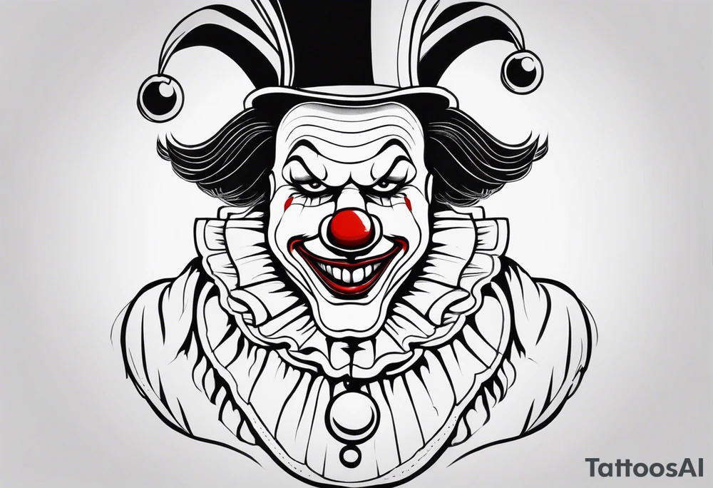 Happy Clown Sad Clown Scary Clown tattoo idea
