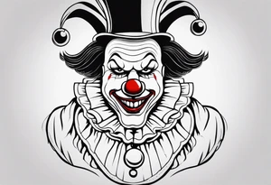 Happy Clown Sad Clown Scary Clown tattoo idea