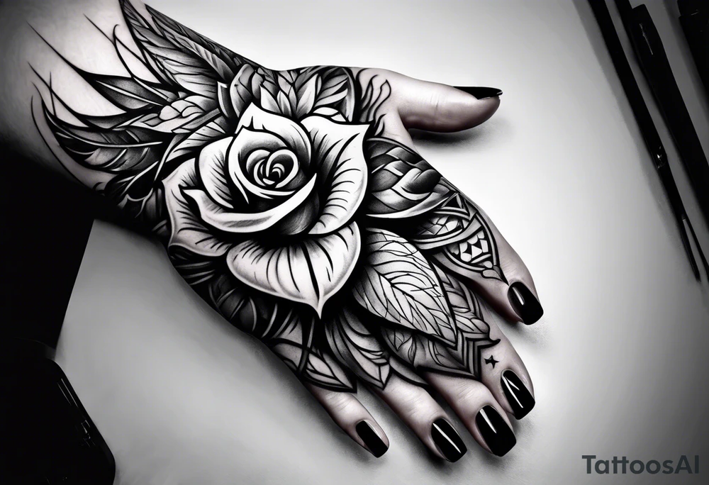 hand tattoo tattoo idea