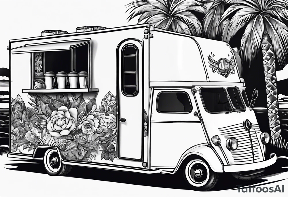 GULF SIDE COFFEE  TRUCK tattoo idea