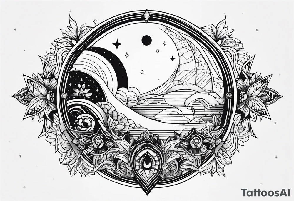half moon tattoo idea