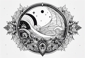half moon tattoo idea