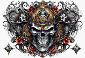 Biomechanicsl leg tattoo idea