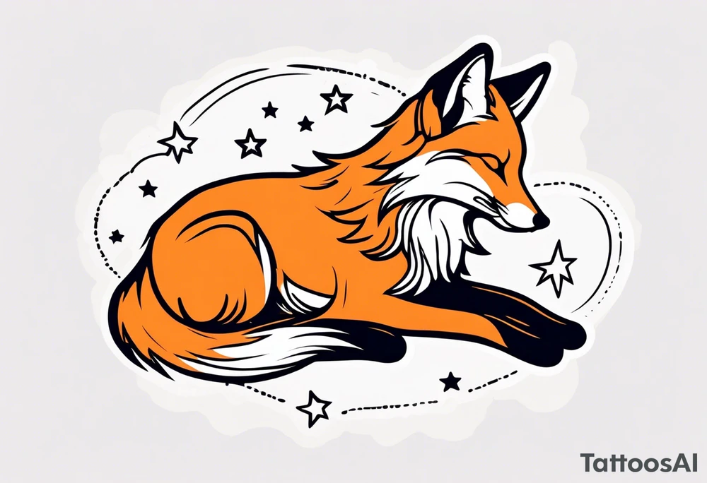 little fox look at the star tattoo idea