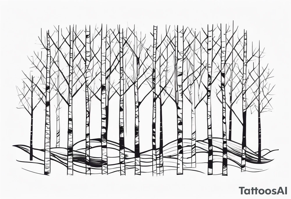 birch trees tattoo idea