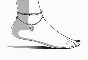 feminine ankle bracelet taytoo tattoo idea