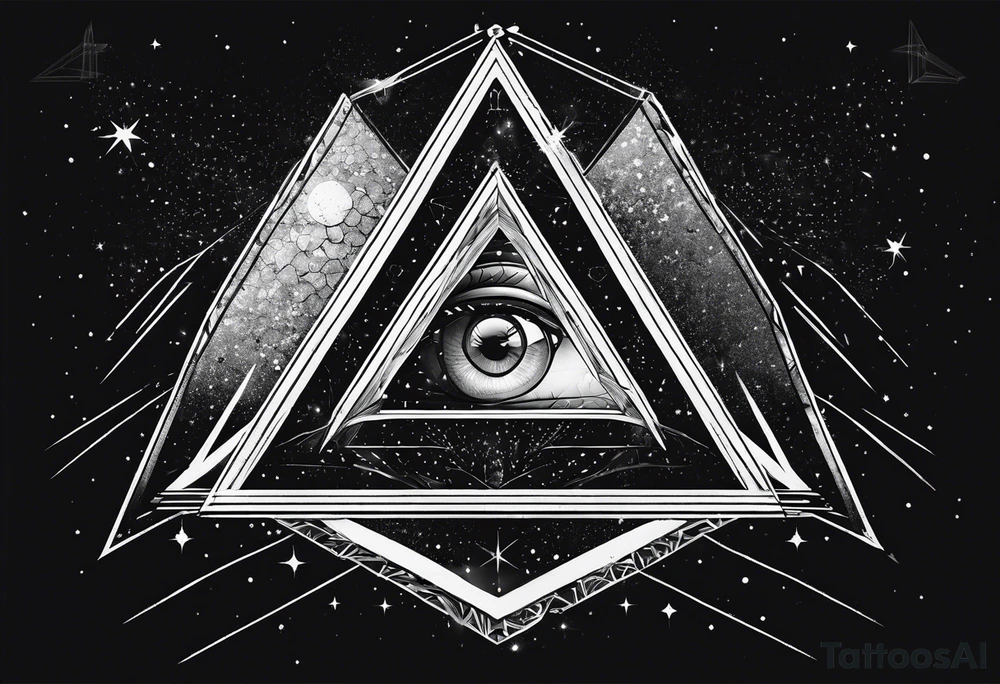 triangle in space tattoo idea