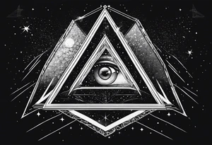 triangle in space tattoo idea