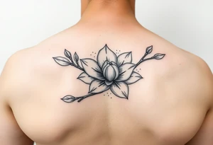 Magnolia branch tattoo idea