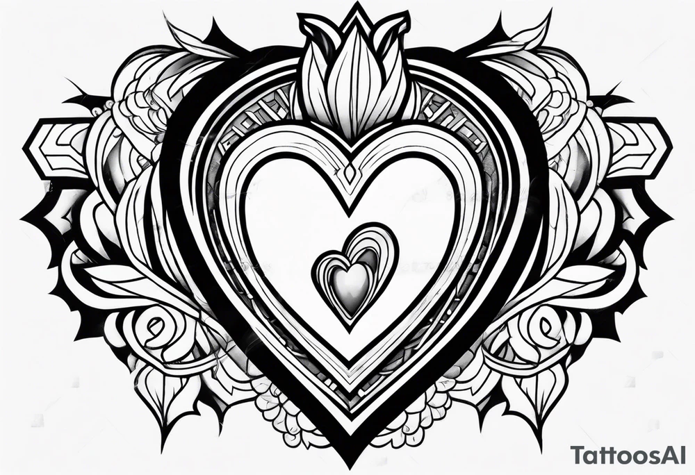sacred heart neotraditional tattoo tattoo idea