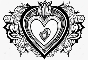 sacred heart neotraditional tattoo tattoo idea