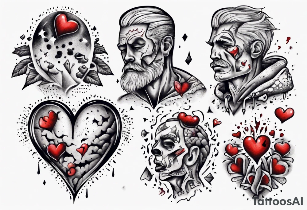 heartbroken man tattoo idea