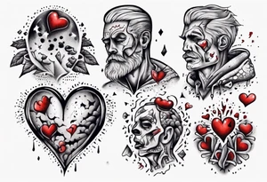 heartbroken man tattoo idea