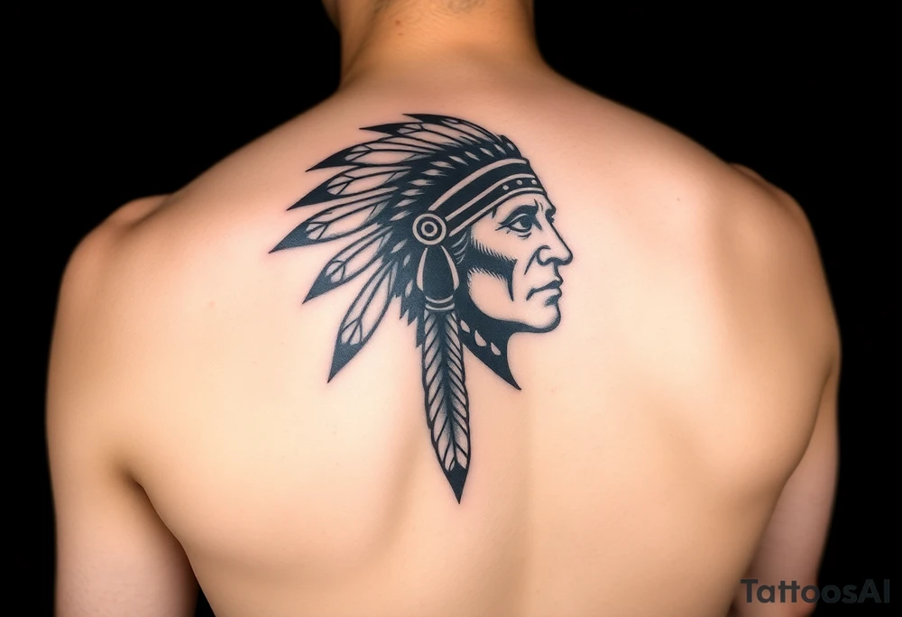Native cherokee tribal for shoulder tattoo idea