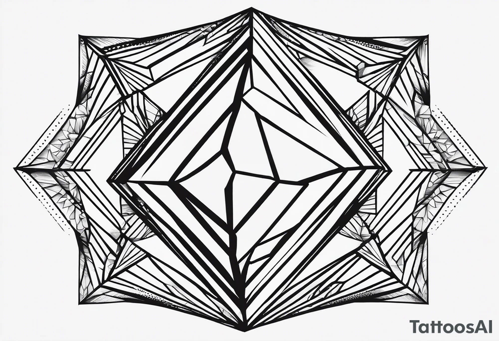 very simple there lined diamond shape tattoo idea