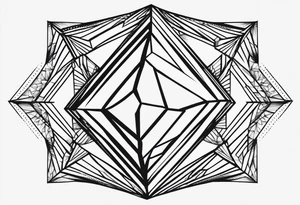 very simple there lined diamond shape tattoo idea