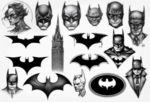 batman gotham sleeve tattoo idea