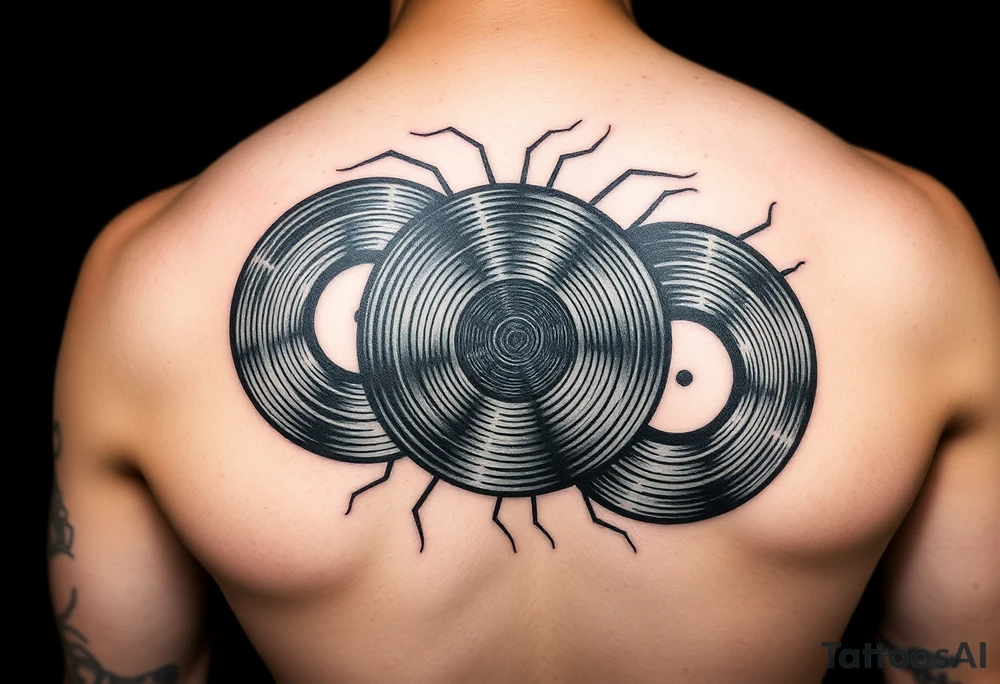 fun vinyl records tattoo idea