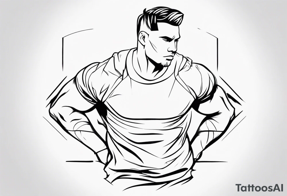 men strength tattoo idea