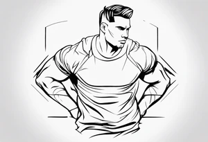 men strength tattoo idea